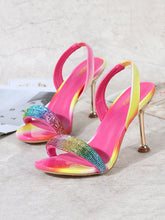 Rhinestone Ombre Strap Stiletto Heel
